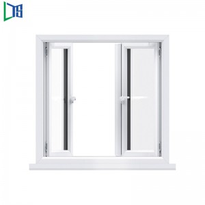 Aluminium-Drehfenster mit Low-E-Doppelverglasung und Pulverbeschichtung